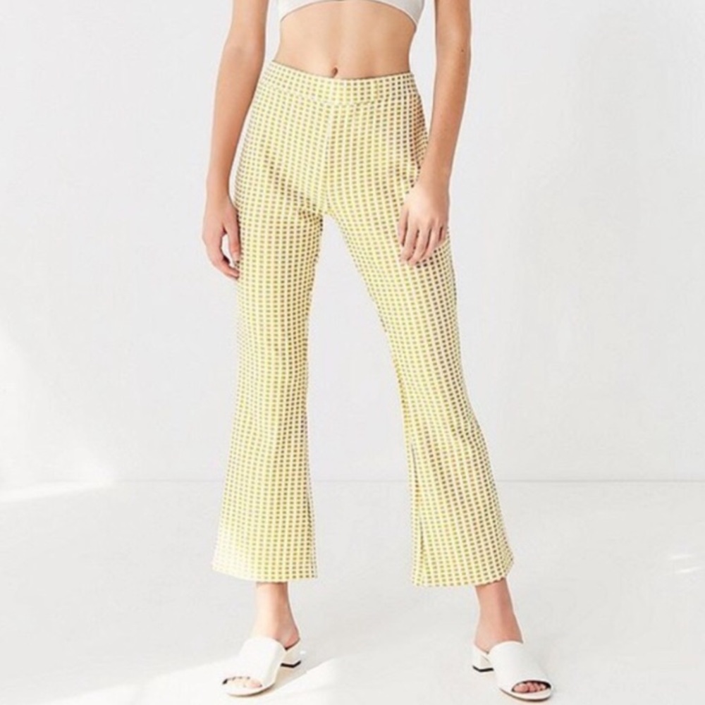 yellow plaid pants